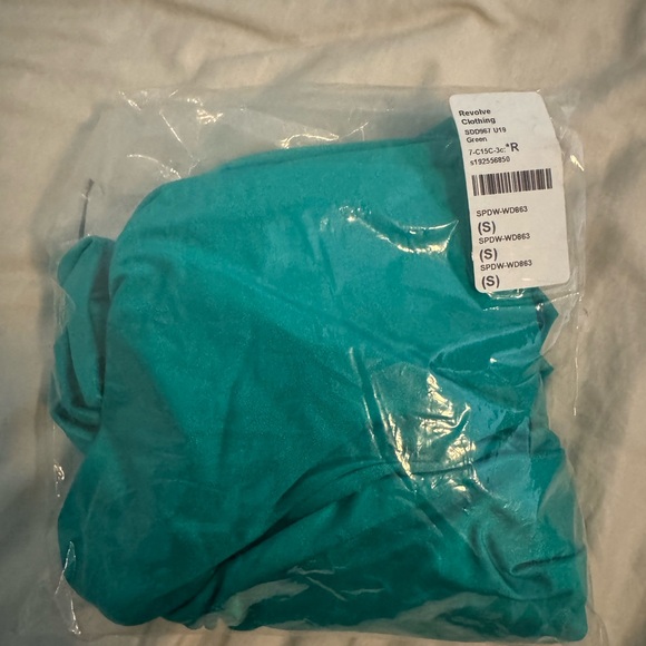 Eva Twisted Slit Superdown Dress In Green (Small) - Picture 4 of 4